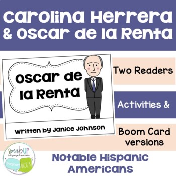 Preview of De la Renta & Herrera Hispanic Heritage Reader | Print & Boom Cards | English