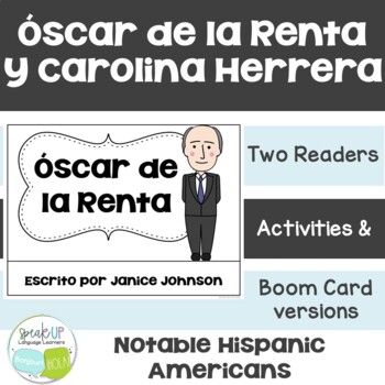 Preview of Oscar de la Renta & Herrera Hispanic Heritage | Printable & Boom Cards | Spanish