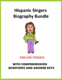 Hispanic Singers Biography Bundle: TOP 5 Biographies at 30