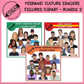 Preview of Hispanic Singers Clipart Bundle 2