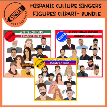 Preview of Hispanic Singers Clipart Bundle