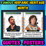 Hispanic heritage month 30 Famous People QUOTES Poster Bul