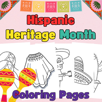 Preview of Hispanic heritage month coloring pages
