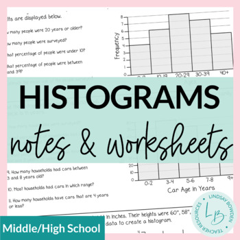 Preview of Histograms Notes and Worksheets