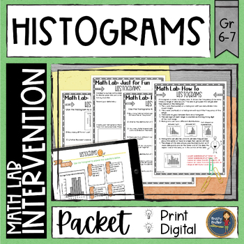 Preview of Histograms Math Lab - Intervention - Sub Plans - Print Digital Resource