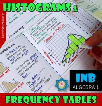 Preview of Histograms and Frequency Tables Foldable - PDF + EASEL