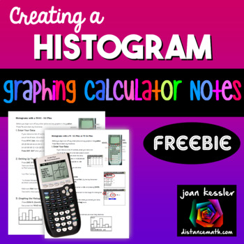 Preview of Histograms on the TI-84 Graphing Calculator Reference Sheet Freebie