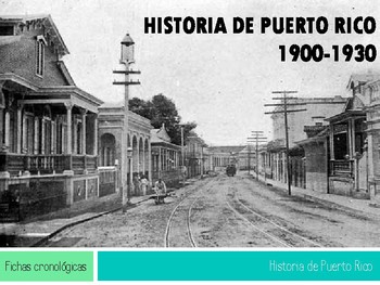 Preview of Historia de Puerto Rico Línea de tiempo 1900-1930