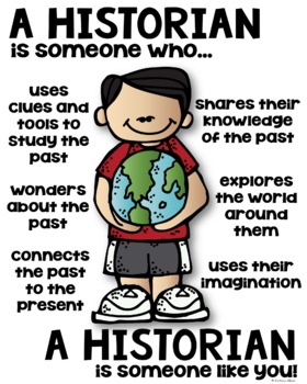 Preview of Historian Poster for Elementary Grades [someone who]