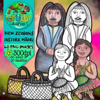 Historic Maori Clip Art by Green Grubs | TPT