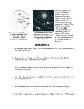 Preview of Historic Models of the Solar System (Geocentric and Heliocentric)