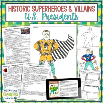 Preview of Historic Superheroes and Villains Social Studies Project | U.S. Presidents