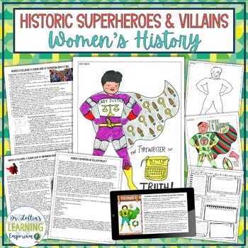 Preview of Historic Superheroes and Villains Project | Women's History