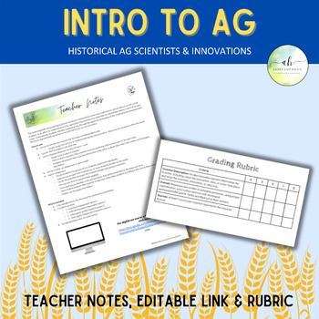 Preview of Historical Ag Scientists & Innovations - Activity