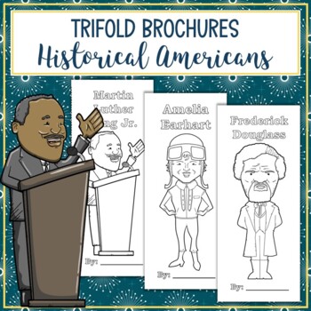 Preview of Historical Americans Biography Trifold Brochure Bundle