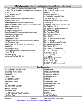 historical movie review assignment