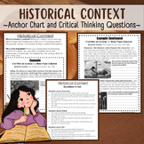 Historical Context Anchor Chart with Critical Thinking Questions