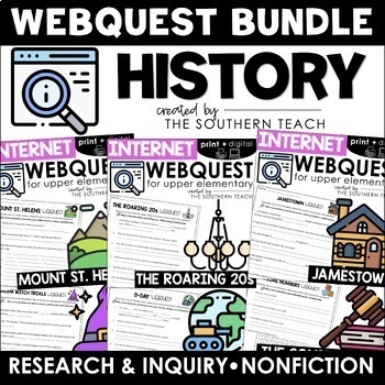 Preview of Historical Events WebQuest - Internet Scavenger Hunt Activity Bundle