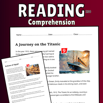 Preview of Historical Fiction 4th Grade Reading Comprehension Passages and Questions