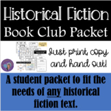 Historical Fiction Book Club Student Packet For ANY Book