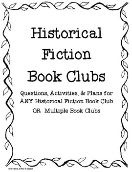 Preview of Historical Fiction Book Club for ANY Historical Fiction Book