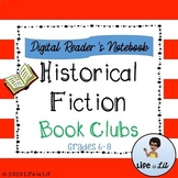Historical Fiction Book Clubs Digital Reader's Notebook-Distance
