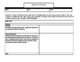 Historical Fiction Book Report and Activity Sheet