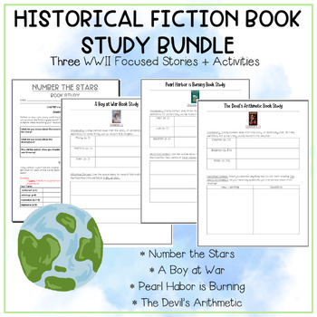 Preview of Historical Fiction Book Study Bundle: World War II Focus
