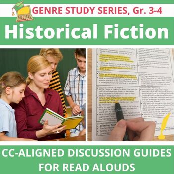 Preview of Historical Fiction Discussion Guides, Interactive Read Alouds, Distance Learning