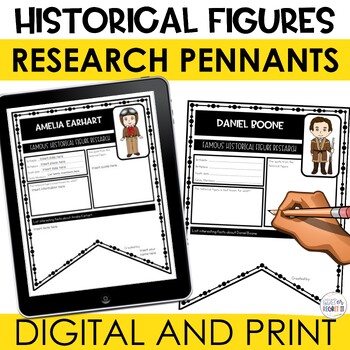Preview of Historical Fiction Figures Research | Digital and Print | Distance Learning