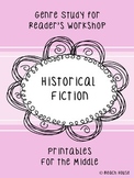 Historical Fiction Genre Study - Printables For the Middle