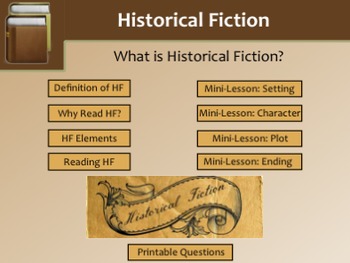 Preview of Historical Fiction Mini-Lessons