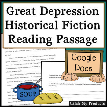 Preview of Historical Fiction Passage in Google The Great Depression