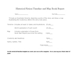Historical Fiction Timeline and Map Book Report and Rubric