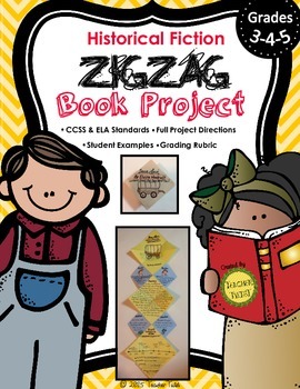 Preview of Historical Fiction Zigzag Book Project