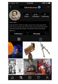 Preview of Scientific Revolution Figure Instagram Project