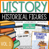 Historical Figures Biographies Activities and History Worksheets