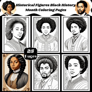 Preview of FREE Historical Figures Black History Month Coloring Pages