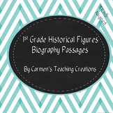 Historical Figures Biography Passages and Quizzes 1st grade