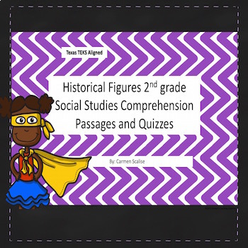 Preview of Historical Figures Biography Passages and Quizzes 2nd grade