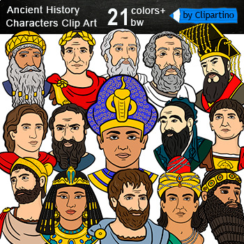Preview of Historical Figures clip art /Ancient history Clipart commercial use