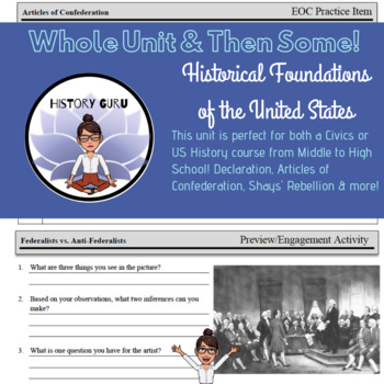 Preview of Historical Foundations of the Constitution Whole Unit + Freebie