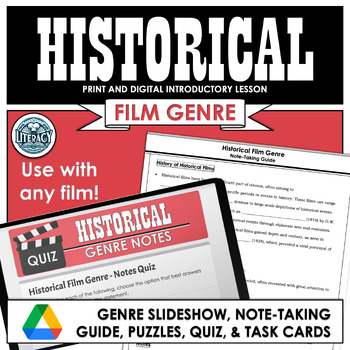 Preview of Historical Genre - Intro to Historical Films - Print & Digital Movie Lesson