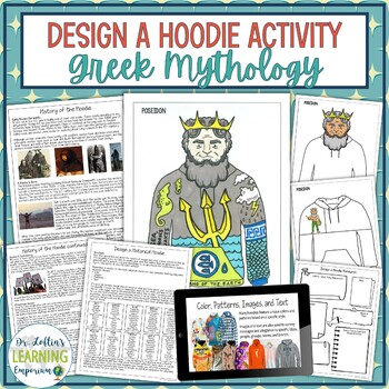 Preview of Design a Hoodie Activity No Prep Social Studies Project - Greek Mythology