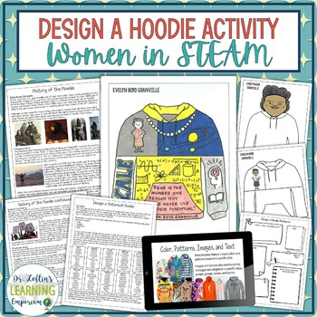 Preview of Design a Hoodie Activity No Prep Science Social Studies Project - Women in STEAM