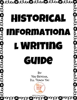 Preview of Historical Informational Writing Guide