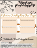 Historical Investigation One Pager (EDITABLE) 