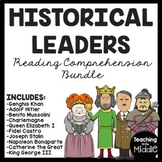 Historical Leaders Reading Comprehension Bundle Hitler Cha