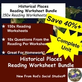Historical Places in World History COMPLETE Reading Worksh