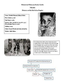 Preview of Historical Princess Study Guide - Niloufer (Ottoman Empire)